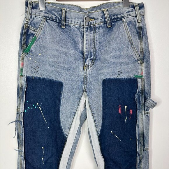 Black Icon 3L Team 2020-2021 Collection Carpenter Patchwork Jean RARE - Picture 2 of 5